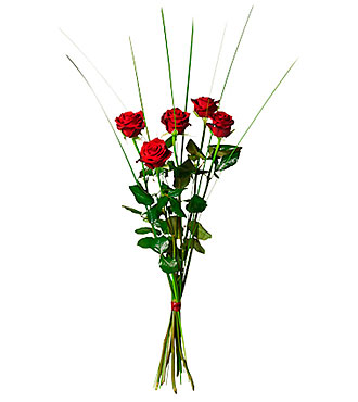 Bouquet of 5 Red Roses