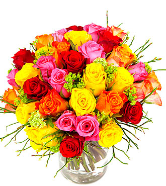 Colorful Bqt- Short Roses