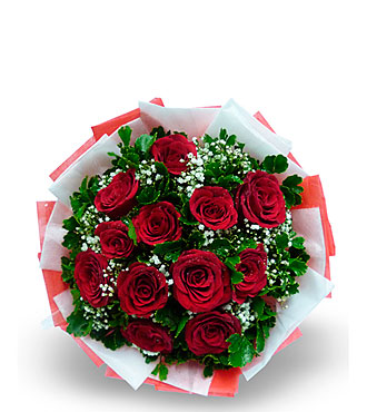 12 Red Roses Wrapped
