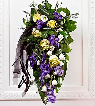 Funeral Spray with Ribbon