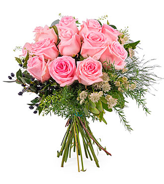 12 Short-stemmed Pink Ros