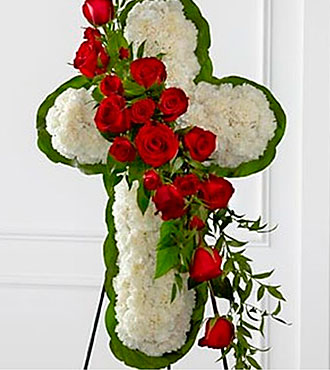 Floral Cross Easel