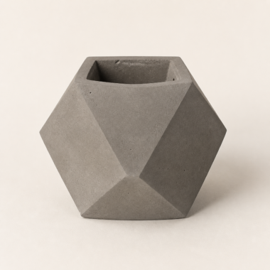Maceta Hexagonal 3D de concreto